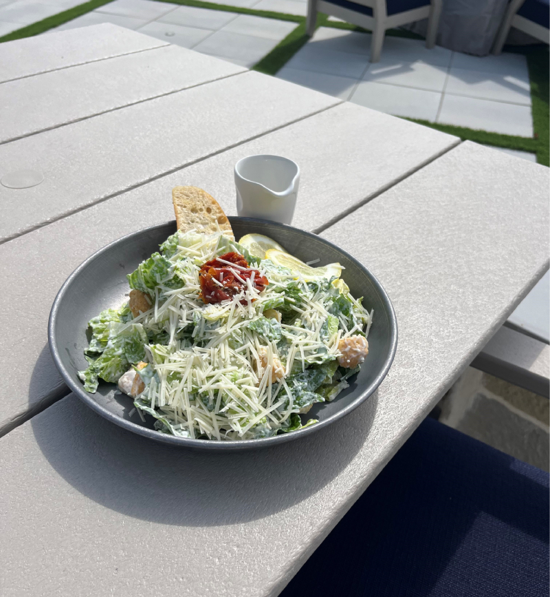 salad on patio